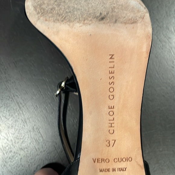 Chloe Gosselin 3.5” black ankle strap heel - Picture 8 of 8